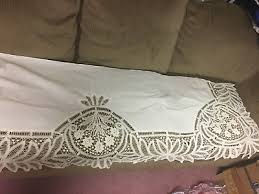 Large 23" x 82" Vintage Lace Tablecloth Banquet Buffet Sideboard Asymmetric | eBay