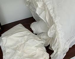 Cottage Classics 3pc ivory Voile Comforter Set, king - READ ...