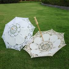 White Lace Craft Bride Umbrella - Mini Decoration Props for ...