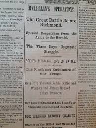 Civil War Newspapers- GREAT BATTLE NEAR RICHMOND ...