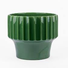 Lot - VINTAGE BAUER "BILTMORE" DARK GREEN PLANTER #12