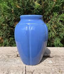 Zanesville Pottery Gloss Blue Vase Shape 795 - Etsy