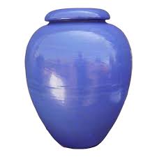 Early 20th Century Cobalt Blue Bauer Oil Jar | Chairish