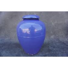 1930s Bauer Mini Oil Jar in Cobalt Blue | Chairish