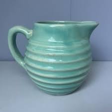 Rare 1940s Aqua or Minty Green Bauer Pottery Ring Mixing Pitcher Beehive Look Beautiful Vibrant Color Stoneware Bowl Farmhouse Collectors - Etsy