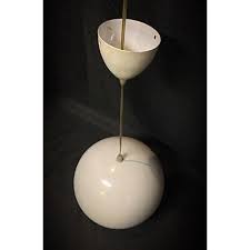 Vintage 60's Enamel Metal Hanging Lamp Retro Suspension ...
