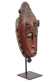Lot - AFRICAN MASK - Baule Ivory Coast Carved Wood Kpan Mask ...