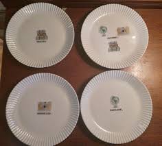 Rae Dunn Artisan Collection by Magenta Melamine 8" Plates -Travel Collection NEW | eBay