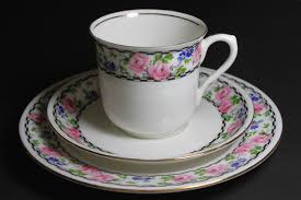 Shelley Trio, Rose & Dice Cup and Saucer Set, 1927 - Etsy