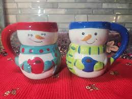 Cute Comical Winter Snow Boy & Girl Christmas Holiday Mug ...