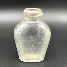 1930s PILL or MEDICINE BOTTLE Screw Top Machine Made Clear ...