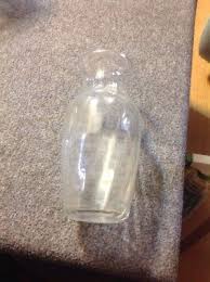 CLEAR GLASS VASE - With Ripples 7 1/2" X 3 1/2 - 2 3/4 ...