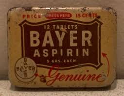 Vintage Bayer Aspirin 12 Tablet Metal Tin Advertising ...