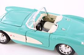 1957 Chevy Corvette Convertible, Turquoise - Showcasts 37275 ...