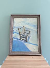 Framed 12*16 Original Oil on Canvas Painting "the Old Chair ...