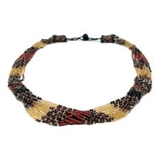 Vintage Bead Necklace Art Deco Style Micro Bead Multi-strand - Etsy Israel