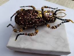 Bug Brooch Pin, Beetle Brooch Pin, Bead Brooch Pin, Bead Insect Pin, Mother's Day Gift for Mom, 45th Birthday Gift for Her Sparkling Bug Pin - Etsy Israel