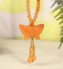 Genuine Jade Jewelry Necklace Butterfly Pendant All-match Sweater Chain | eBay