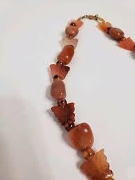 Carnelian necklace Butterflies Spikes | eBay