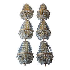 1960's Austrian Empire Style 24Karat Framed W/ Glass - Bag & Tent Form Wall Sconces by Palme & Walter "Palwa" Set of 6 | Chairish