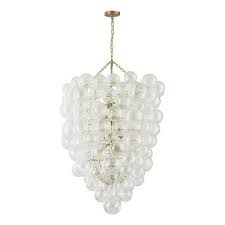 Brass 12-Light Swirled Glass Ball Grape Loft Bubble Chandelier - On Sale - Bed Bath & Beyond - 39930695
