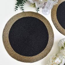 Christmas Handmade Beaded Placemat, Table Decoration Mat, Black Gold Table Mat, Gift for Her, Table Topper Home Décor Gift, Beaded Mat - Etsy Israel
