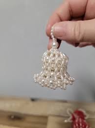 6 Vintage Bead Bells Handmade Christmas Ornaments Beautiful ...