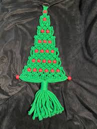 Green Macrame Christmas Tree Wall Decor 30” Long 14” Wide ...