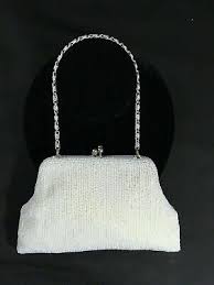 Vintage, La Regal, white, micro beaded evening bag (#2447 ...