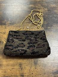 Valerie Stevens NWOT Small Leopard Beaded Clutch Goldtone ...