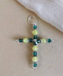 Green and Yellow Cross Pendant | Chasing The Wind