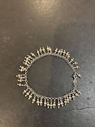 Signed MILOR Sterling silver ball bead dangle bracelet Anklet ...