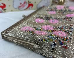 Vintage Jeweled Clutch Bag MCM Evening Bag Sparkling Rhinestone Purse - Etsy