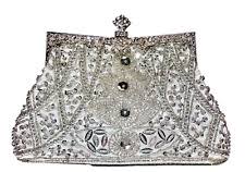 Silver Satin Bridal Handbags & Bags for sale | eBay