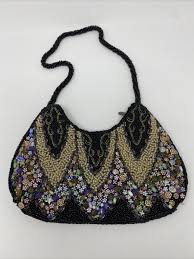 Flawed Marmi Beaded Purse Rip In Lining Multicolor Zip Top ...