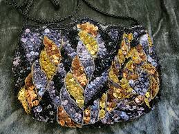 Gold, Silver and Black Sequin Purse - Etsy