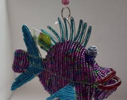 Hanging Spunkle Fish ~ Hand Crafted Beaded Ornament Gift ...