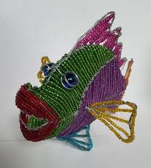 Hanging Kissy Fish ~ Hand Crafted Beaded Ornament Gift ...