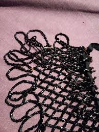 Vintage 1930's Beaded Collar Black | eBay