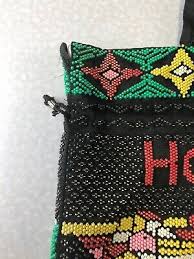 VINTAGE BEADED DRAWSTRING TOTE BAG PURSE - HOLYLAND - ISREAL - JERUSALEM Kg | eBay Australia