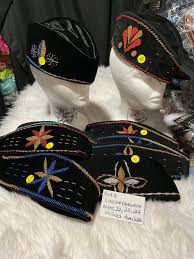 Beaded Velvet Efik Calabar Hat: Nigerian Traditional ...