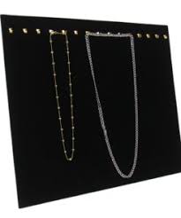 Black Velvet 15 Hook Necklace Chain Jewelry Display Holder ...