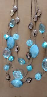 2 BEAD NECKLACE SETS W/MATCHING PIERCED EARRINGS, BLUE & MULTICOLORED,NEW | eBay