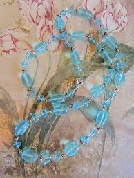Vintage Miriam Haskell Signed Clear Light Blue Lucite Bead and Rhinestone Bead Long Necklace Clasp - Etsy