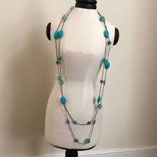 Old Navy | Jewelry | Blue Beaded Necklace | Poshmark