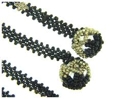 Vintage seed bead lariat Necklace. For Sale at Ruby Lane