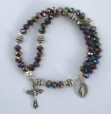 Rainbow Crystal Wrist Rosary Five Decade – MG Rosary