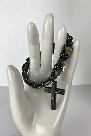 Magnetic Hematie Religious Bracelet Cross Elastic | eBay