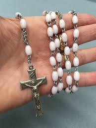 Pink Beaded Rosary Strong Chain Vintage Catholic Gifts - Etsy Israel