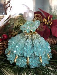 vtg 80s Angel Hanging Christmas Ornament 3 1/2" Turquoise ...